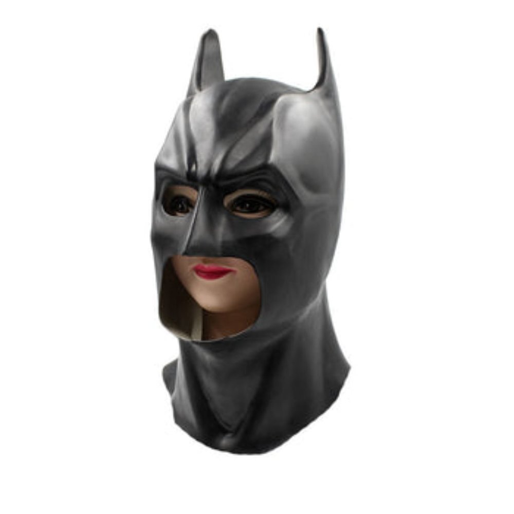 Batman Dark Knight Costume Latex Rubber Head Man Horror Scary Mask Hallo… - Picture 2 of 4